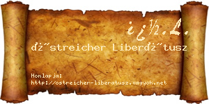 Östreicher Liberátusz névjegykártya